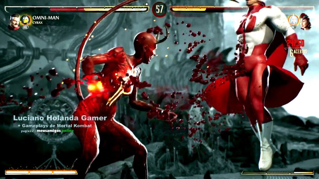 MK1 [ FATALITY ! ]: OMNI-MAN + CYRAX VS. NITARA + SAREENA (A AMPULHETA ...